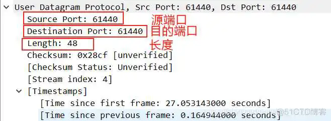 wireshark基于报文实例的UDP协议的报文封装分析 wireshark tcp报文分析_wireshark_12